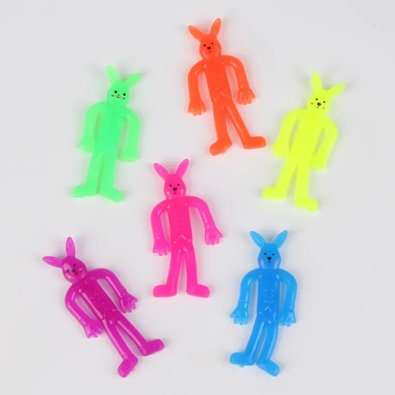 10/20PCS Fun Sticky Stretching Smiling Face Rabbit People Pinch Toy Kids Birthday Party Favor Christmas Carnival Adult Gift