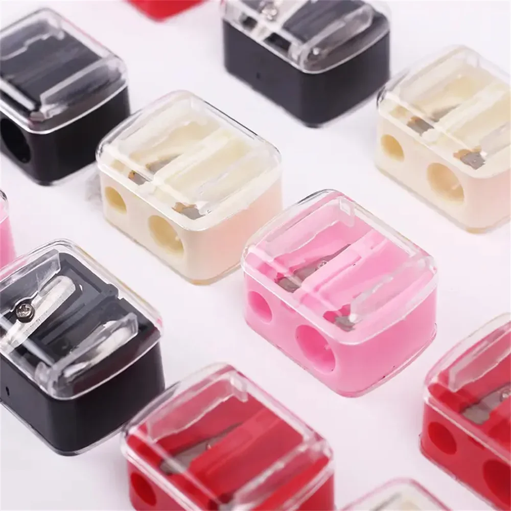 Double Holes Pencil Sharpener Makeup Pencil Multi-purpose Mechanical Precision Sharpener For Cosmetic Office School Supplies image 4