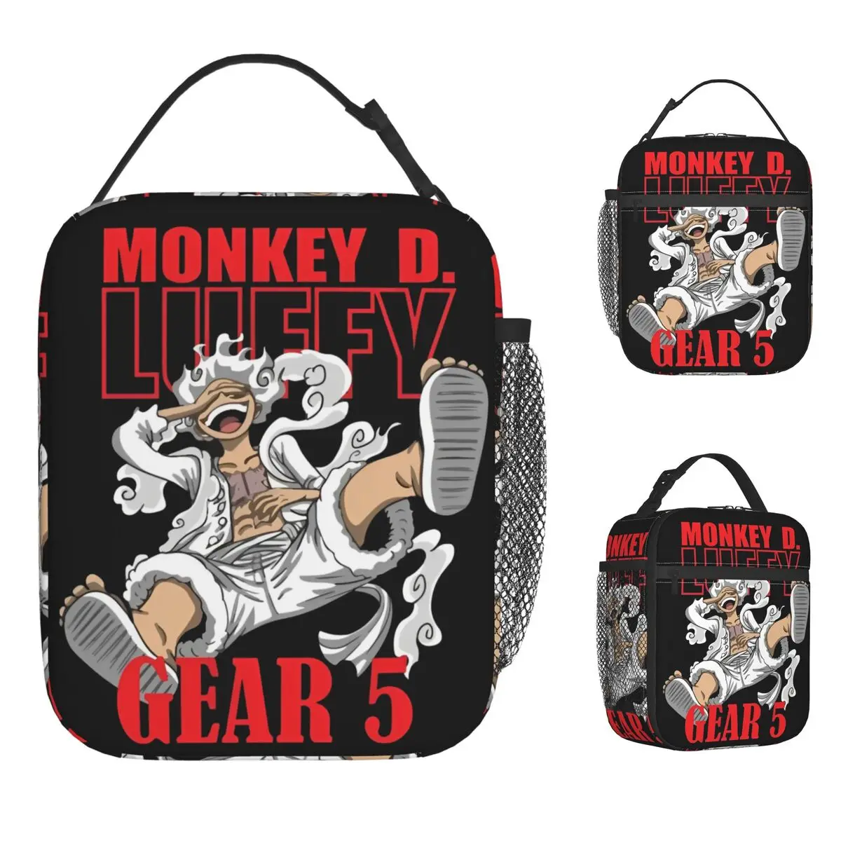 

Gear5 Monkey D Luffy Манга Изолированная сумка-холодильник для обеда Контейнер для еды, большая сумка для обеда, сумка для еды, школьная дорожка