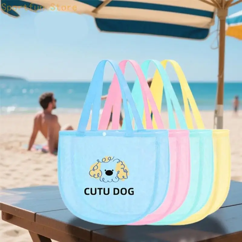 

X7JD Beach Storage Bag Swimming Pool Bag Beach Toy Bag Sand Toy Bag Shell Collecting Bag For Toy Towels And Shells