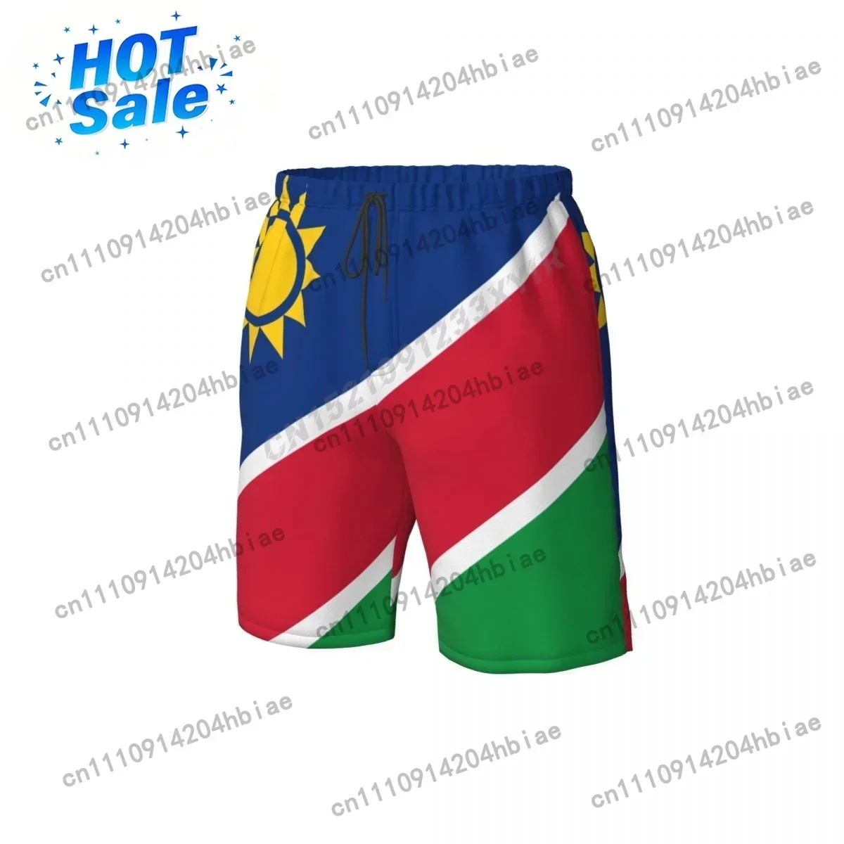 Summer Men's Namibia Flag Beach Pants Shorts Surfing M-2XL Polyester Swimwear Running view 5