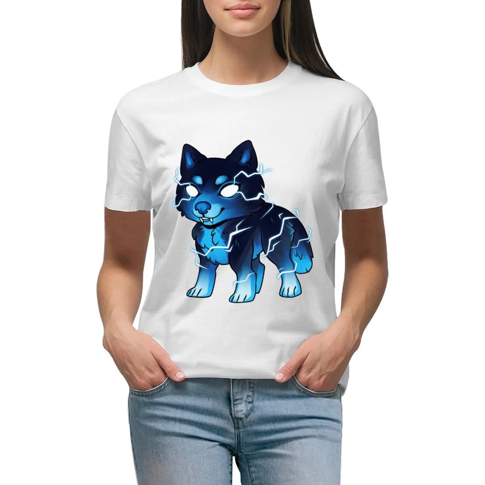 

Skoll Pup T-shirt hippie clothes plus size tops cute clothes t shirts for Women graphic