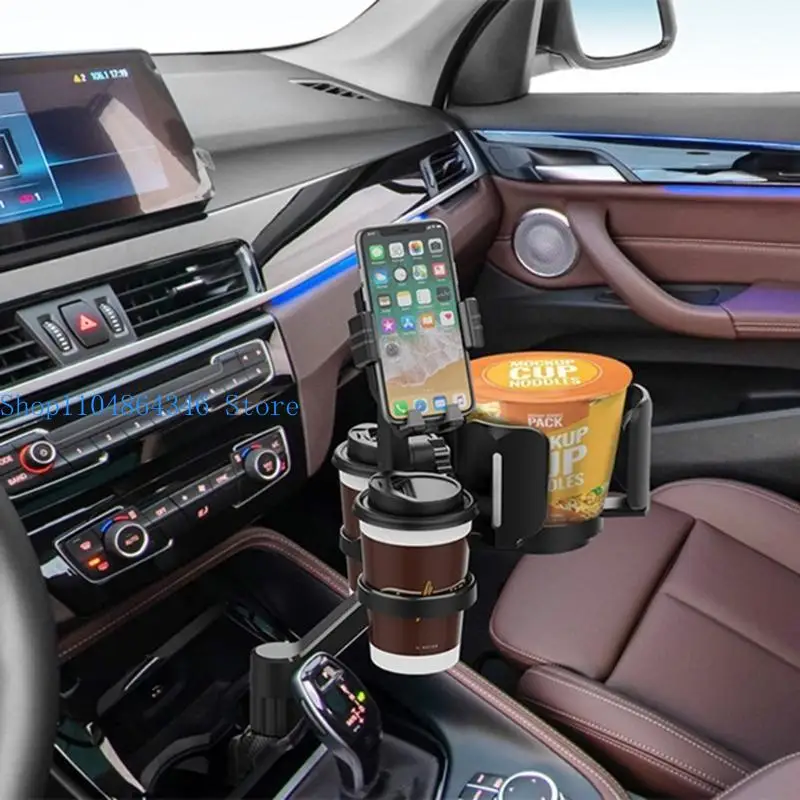 

5asd Adjustable Cup Holder Drinking Bottle Holder Sunglasses Phone Stowing Tidying for Auto Car-Styling Accessories