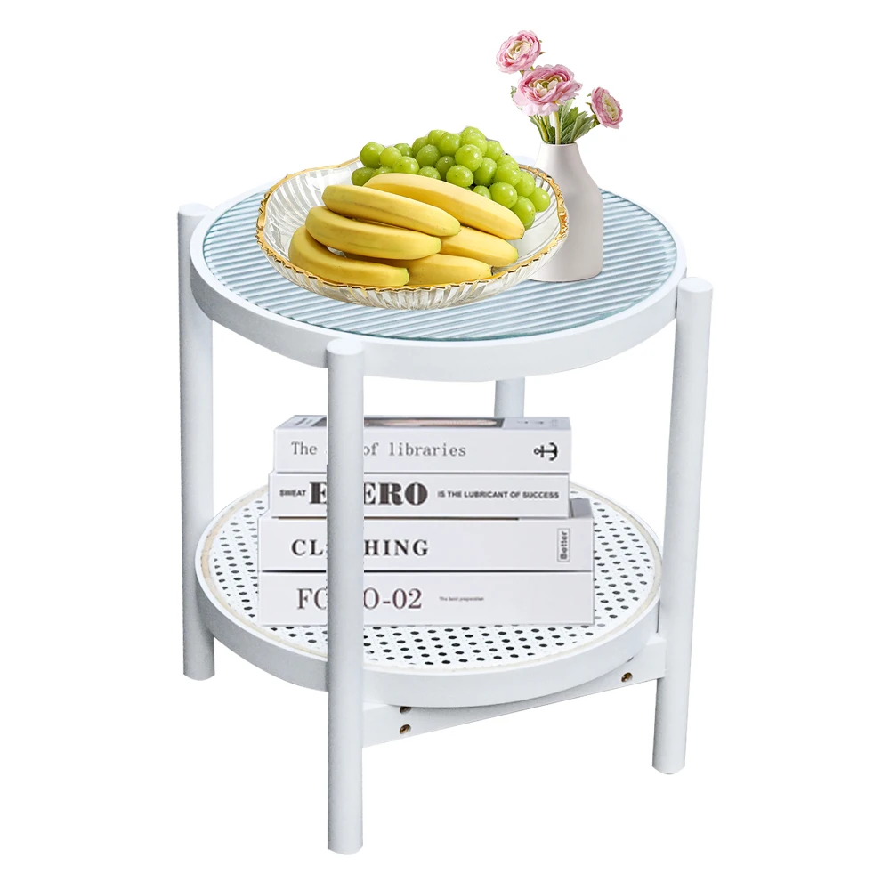 //Modern Round Bamboo Side Tables Are Sturdy And Durable Use Coffee Tables And The End Tables Are Easy To Assemble.