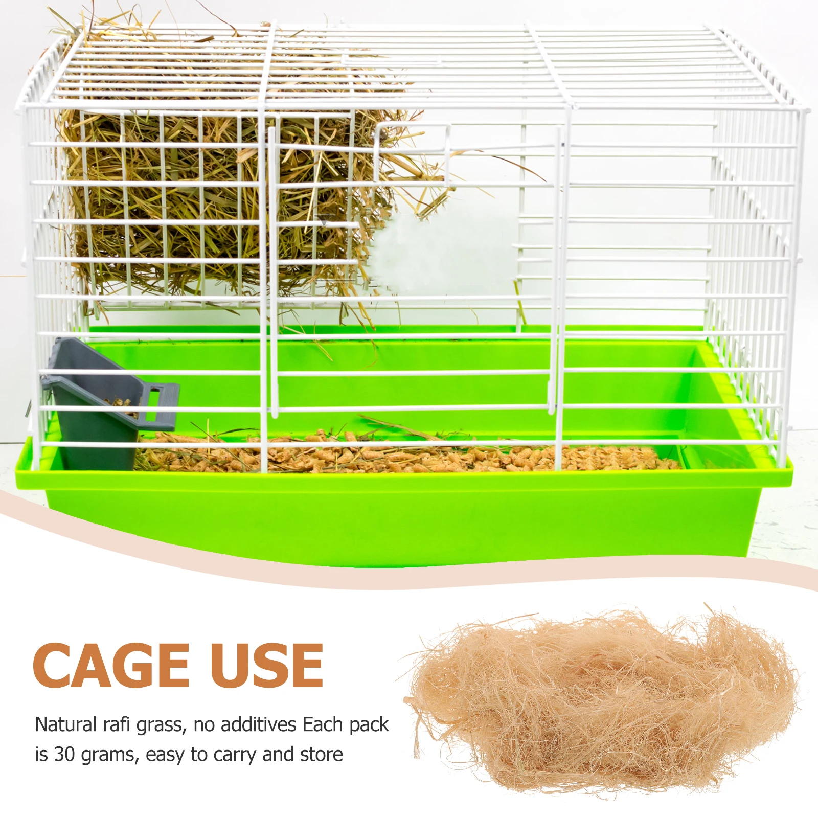 

Raffia Grass 30g Soft Birds Nesting Material Safe Bird Bird Nesting Material House Supplies for Cage Pets Storage