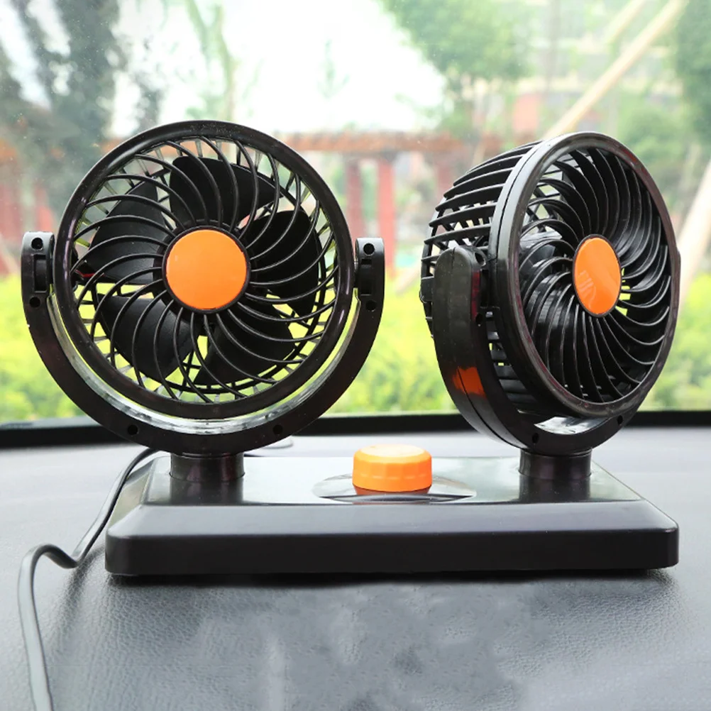 

Dual Head 24V Car Fan 360 Degree Rotatable Stylish Portable Cooling for Vehicles Dashboards Portable Car Fan Fans for Cars