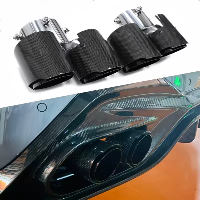 Car Exhaust Pipe for bmw-G14 G15 G16 840i 850i Upgrade M Performance Stainless Carbon Fiber Exhaust Tip SYstem Muffler Tip view 4