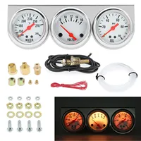 2inch 52MM Triple Gauge Kit Volt Meter Water Temp Temperature Oil Press Pressure Gauge Car Meter Car Pointer Gauge