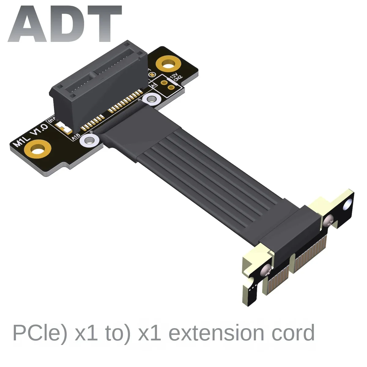ADT PCI-E 3.0 4.0x1 Extension Cable Double Right Angle Sound Card Wireless Network Card Video card slot expansion