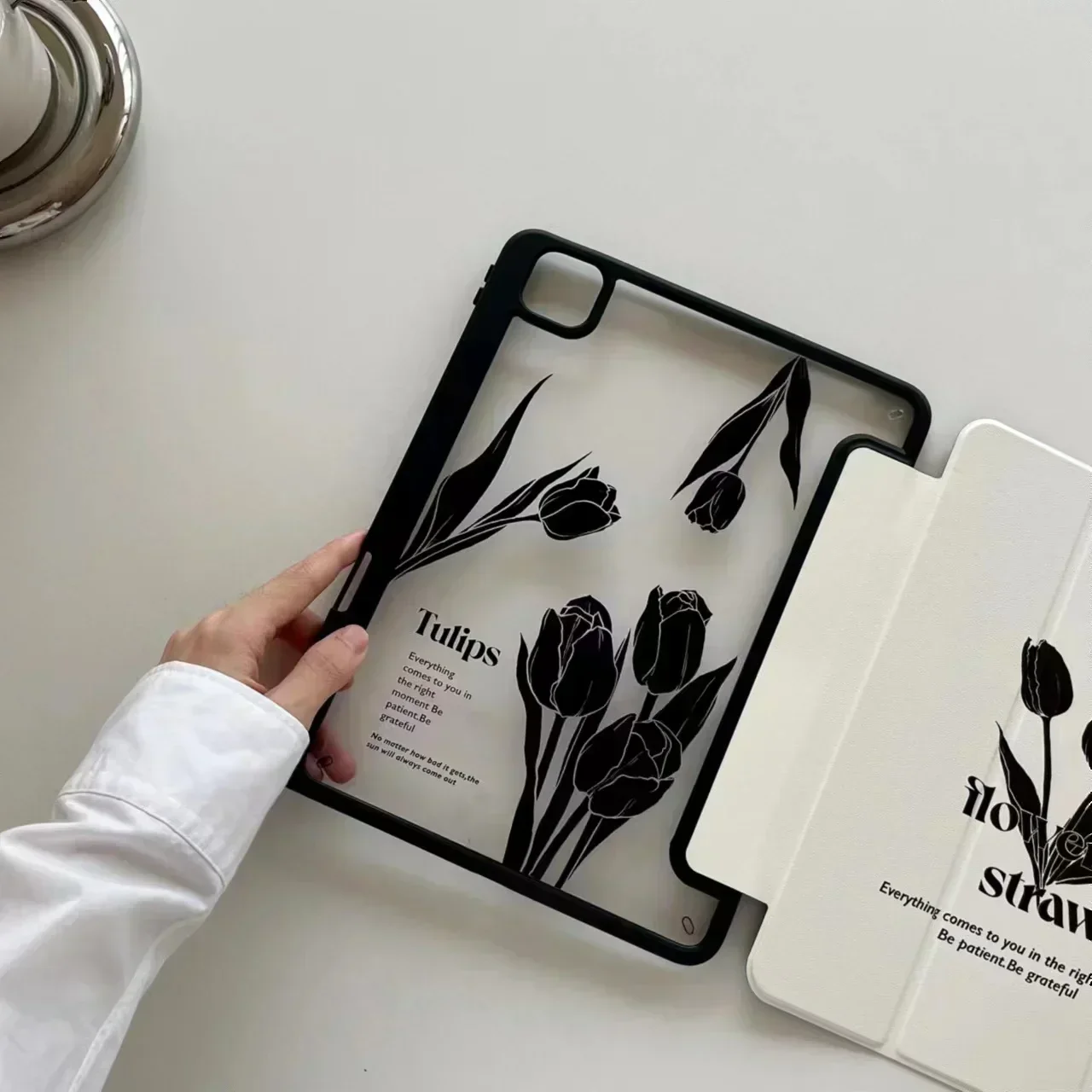 

Чехол «тюльпан» для нового iPad Pro 12,9 дюйма, умный чехол для iPad Pro 11 Air 4 Air 5 2022 6-го/4-го/3-го поколения с держателем для карандашей