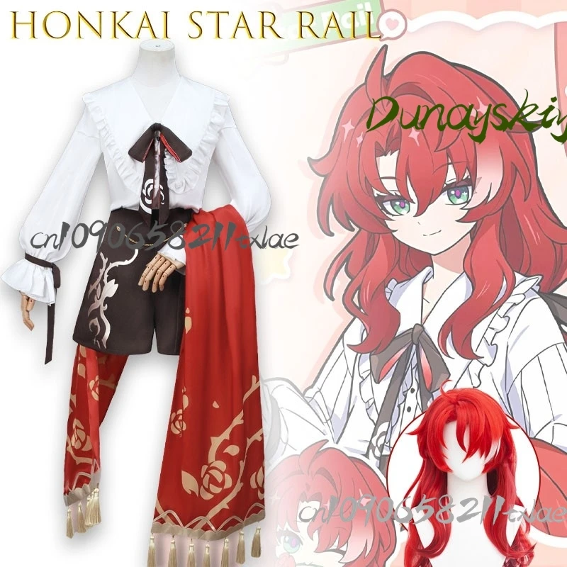 

Костюм для косплея Аргенти из Honkai Star Rail, полный комплект, включая парик, наряд аниме-персонажа для конвенций и выступлений