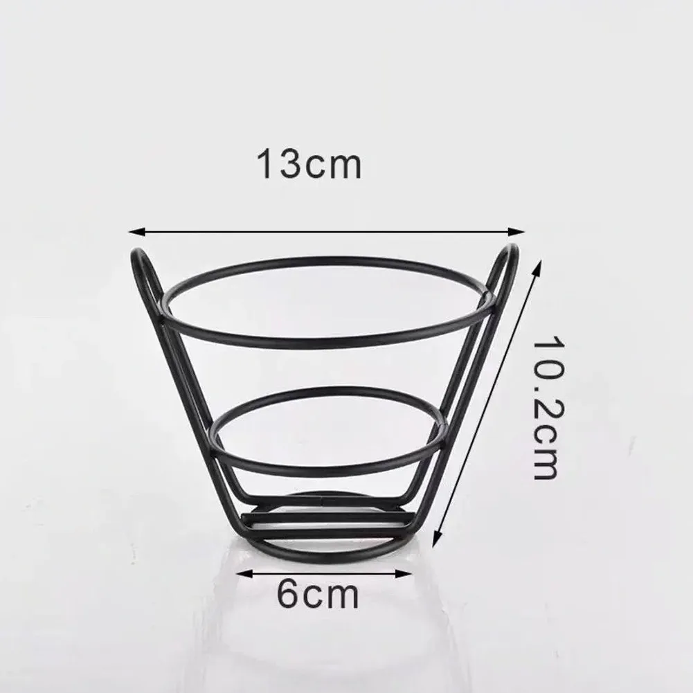 French Fries Basket Food Bucket Net Encrypt Colander Strainer Shaped Frying Stainless Steel Meshed Container Tableware