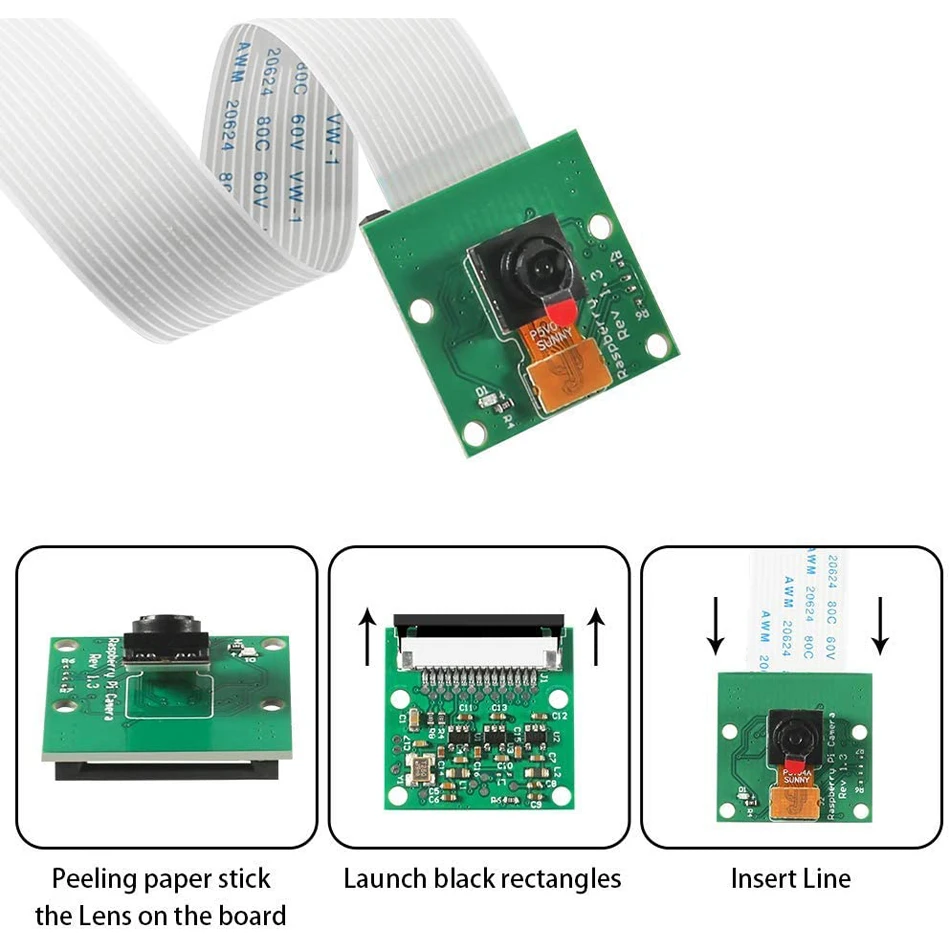 Raspberry Pi 4 Kamera Modul 5MP 1080p OV5647 Sensor Video Webcam für Raspberry Pi Modell A/B/B +, pi 2 Raspberry Pi 2.3,3B +