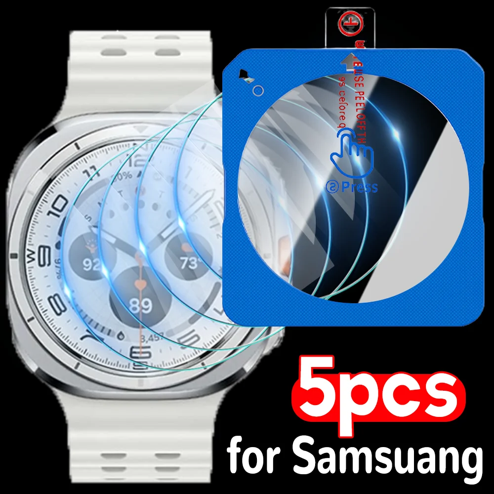 5/1Pcs Tempered Glass for Samsung Galaxy Watch 8/7/6/5/4 Screen Protectors 40mm 44mm 45mm 46mm 47mm 42mm 43mm Protecitive Film