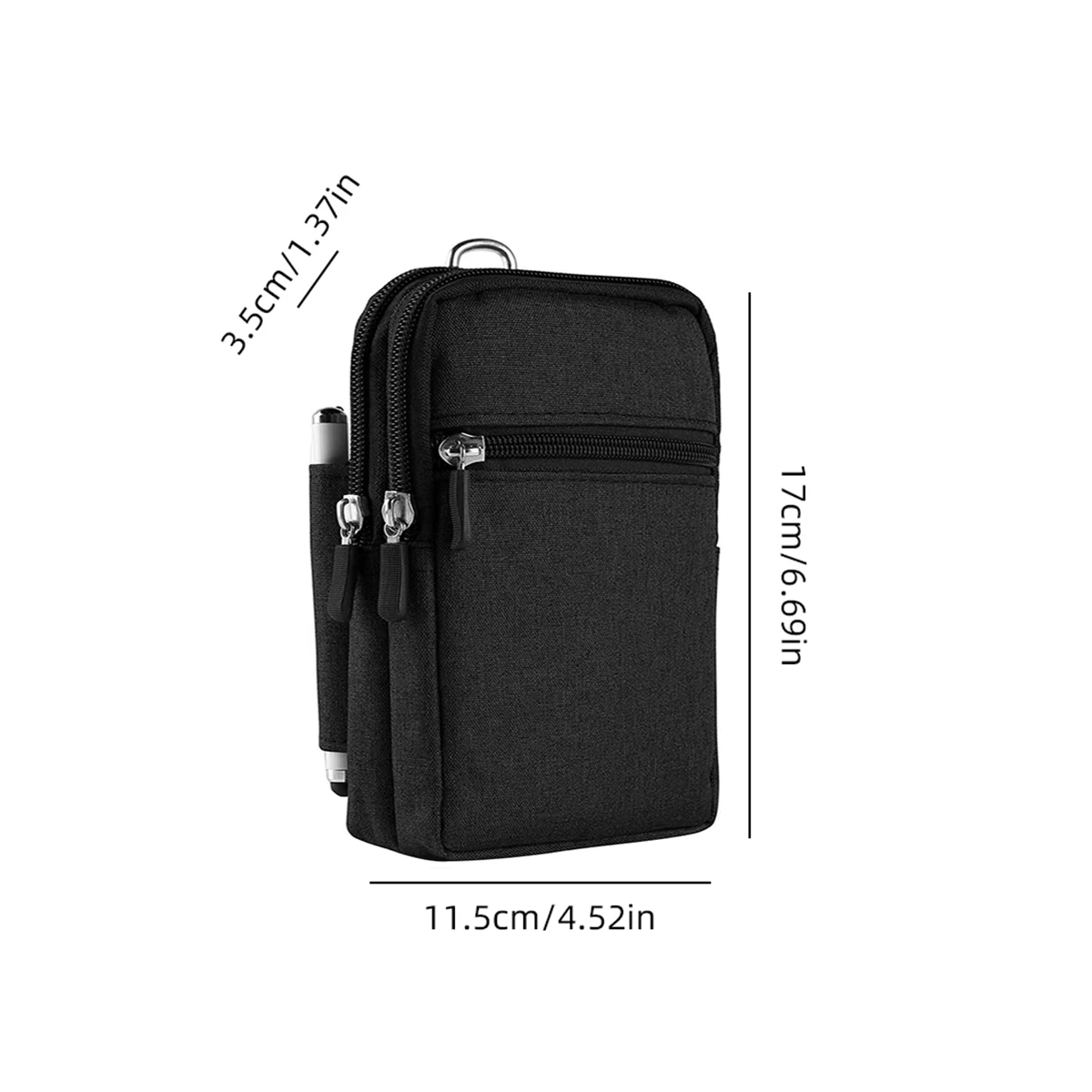 Denim Phone Case Belt Clip Bag Pen Holder Waist Bag Outdoor Sports Women Men Travel Sports Storage Pouch Portable Mini Bag