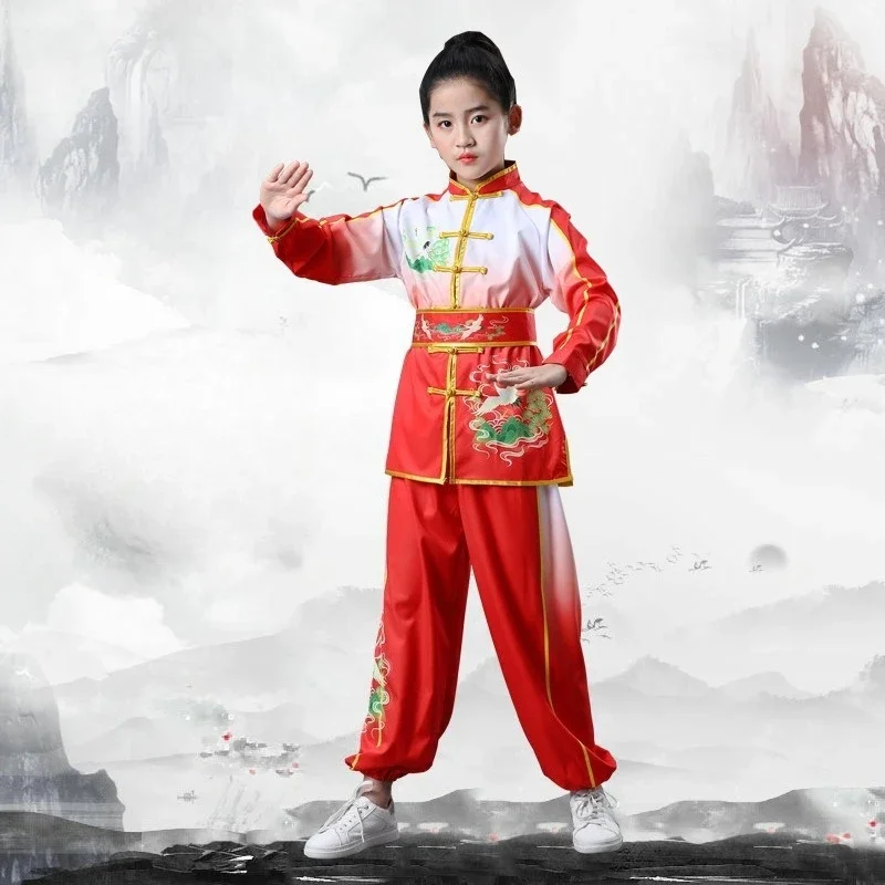 summer-kung-fu-girls-sets-short-sleeve-cosplay-costume-wushu-boy-outfit-martial-arts-kids-suit-performance-children's-clothing
