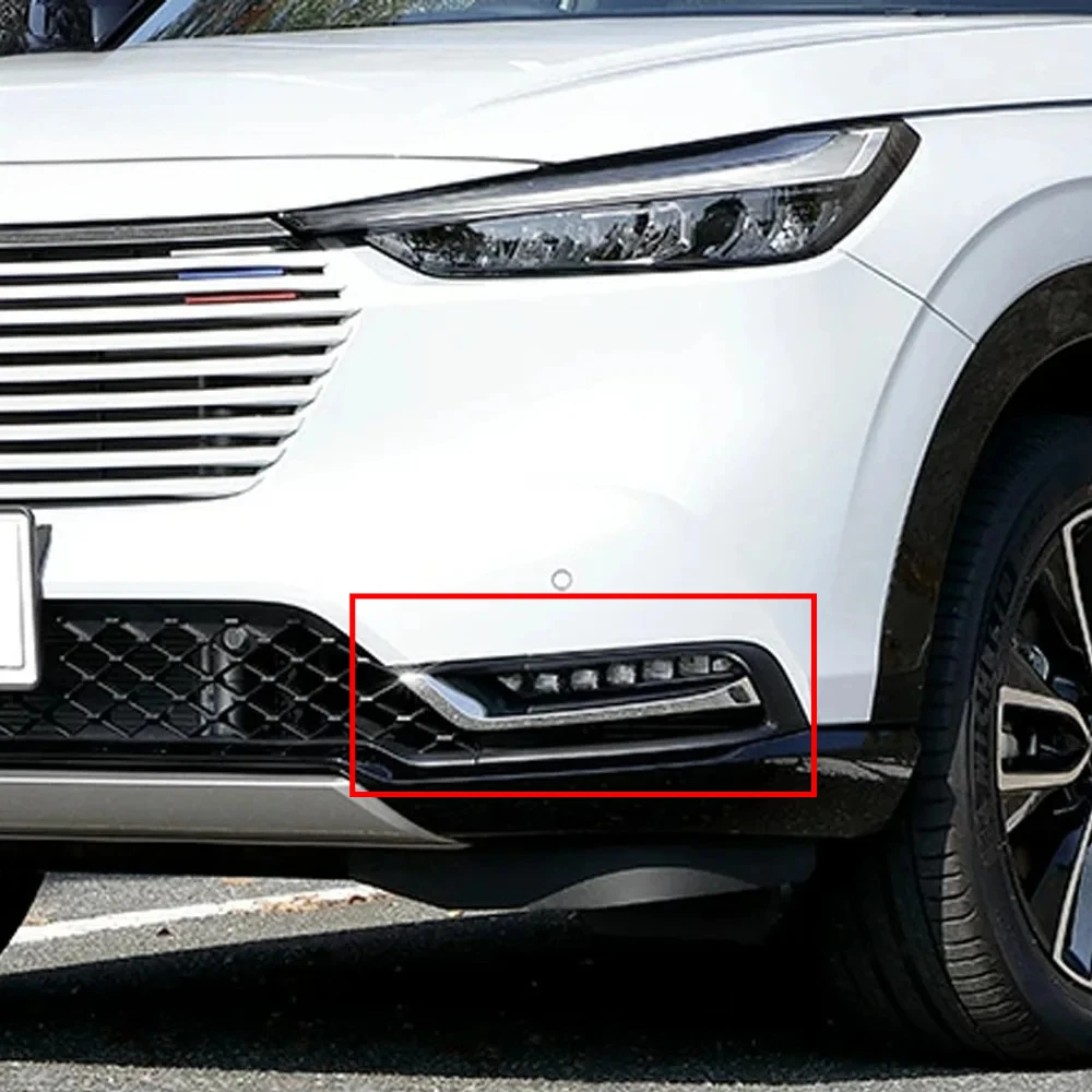 

For Honda Vezel HR-V E:HEV 2021 2022 2023 Chrome Front Rear Fog Light Foglight Lamp Cover Trim Bumper Decoration Car Styling