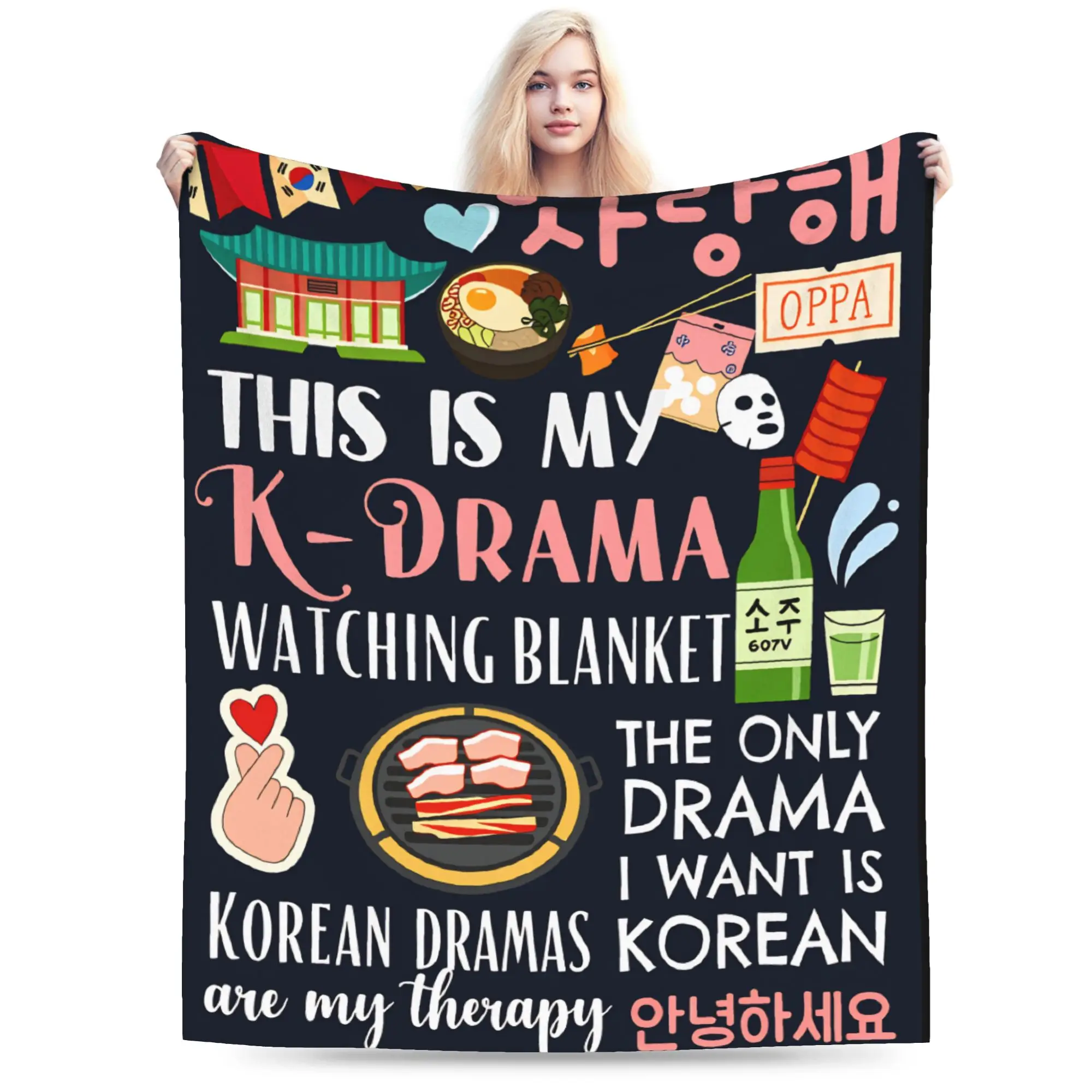 K-Drama K Pop Coreano Coperte Super Calde Ragazze Ragazzi Peluche Coperta da tiro Moda Divano Letto Copriletto in flanella Copridivano