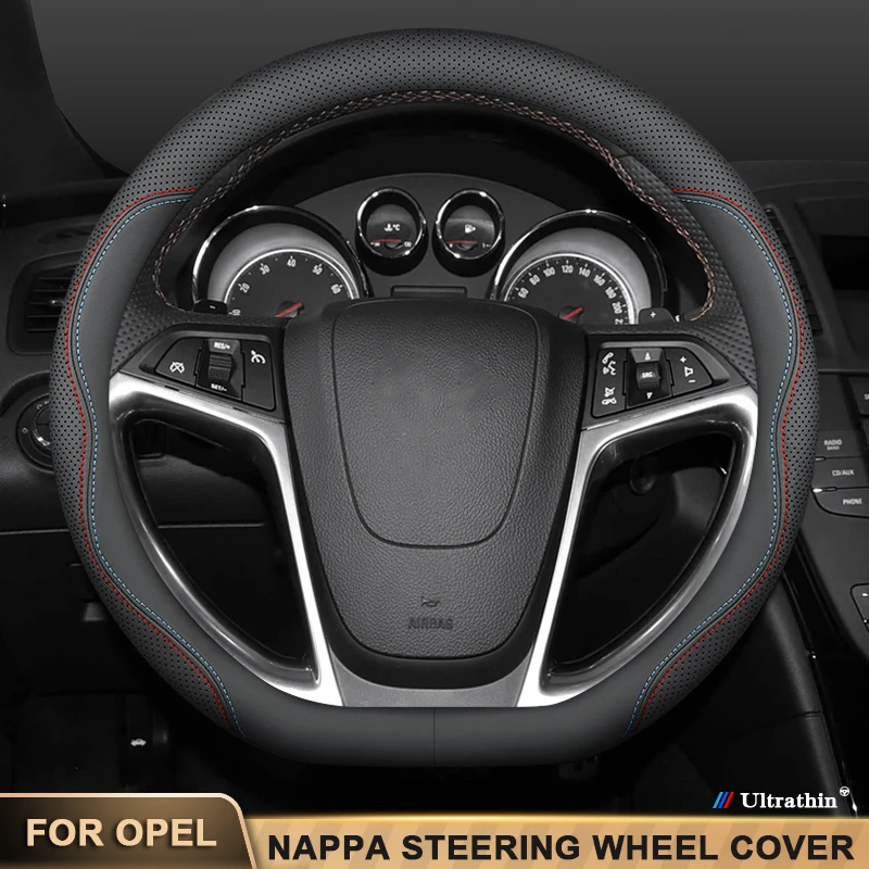 

Anti-Slip Leather Car Steering Wheel Cover For Opel Astra K Vauxhall Holden Astra Corsa E Crossland X Insignia CT Karl Zafira C