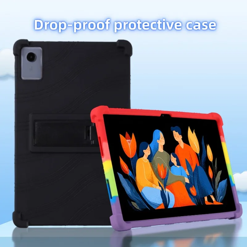 

Adjustable Stand Case For Lenovo Idea Tab Plus (K12) 2025 12.1 inch Model TB361ZU TB361FU ZAG70922US Kids Safe Silicone Cover