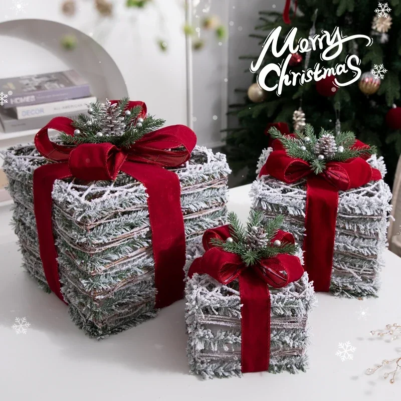 Christmas decoration gift box packaging, window scene arrangement, atmosphere ornament, Christmas tree decoration, premium