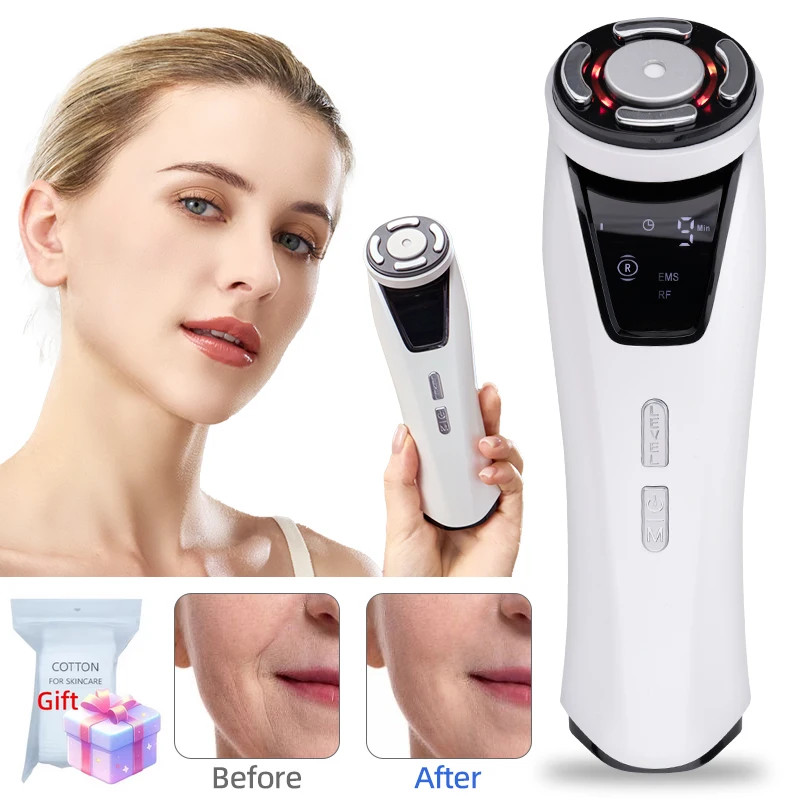 Home HIFU Ultrasonic Beauty EMS Microcurrent Facial Lift and Wrinkle Reduction Massage Rejuvenation Facial Care Beauty Tools Vey