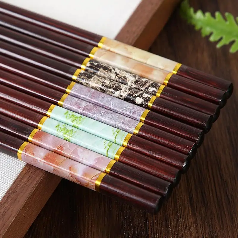 Picture 6: Japanese Style Bamboo Chopsticks  Reusable Non Slip Food Sticks for Sushi Dining Kitchen Accessories