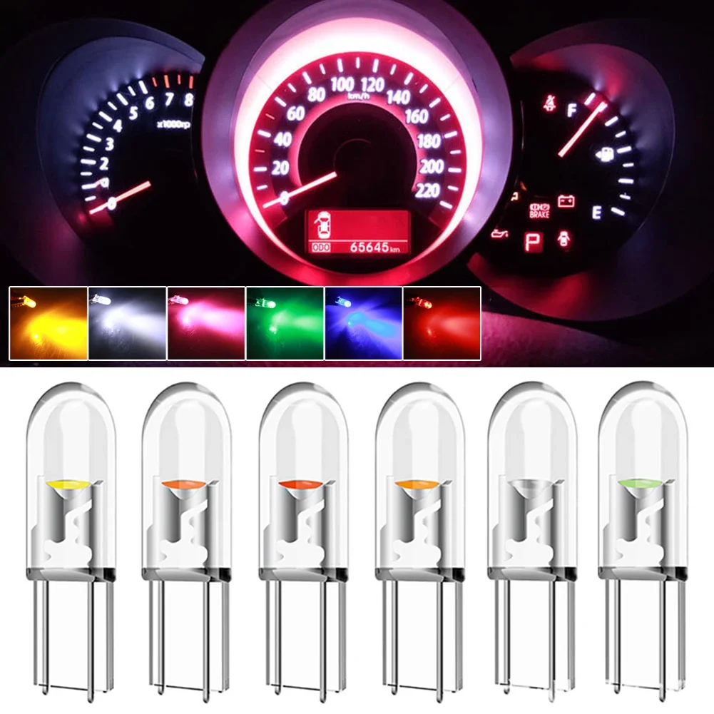 10 Teile/beutel Transparent T5 LED W3W COB Led-lampe Auto Instrument Anzeige Licht Lesen Lampe Auto Innen Dashboard Erwärmung Lampe – Detail 1