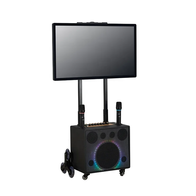 PartyCube Karaoke System Singing Portable Speakers with Touch Screen Home Theater Jukebox Song Machine