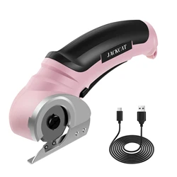 Electric Scissor Portable Cordless Rechargeable Electric Round Scissor Leather Paper Fabric Rotary Cloth Cutter Kit Cutting Tool