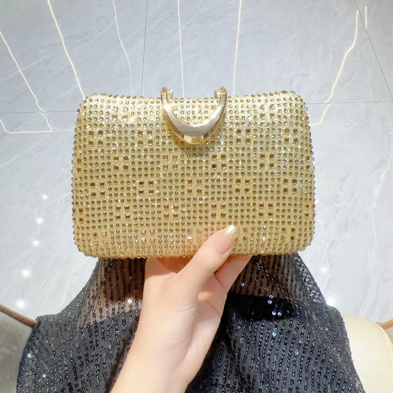 Mooie Mode Vrouwen Bezaaid Diamanten Handtassen Fonkelende Luxe Banket Handtassen Vrouwen Keten Schoudertas Portemonnee Onderarmtas