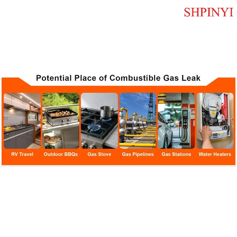 Aikesi Detector High Sensitive Portable Jly-80 Combustible Gas Analyzer With Flexible Sensor Neck Gas Leakage Detector