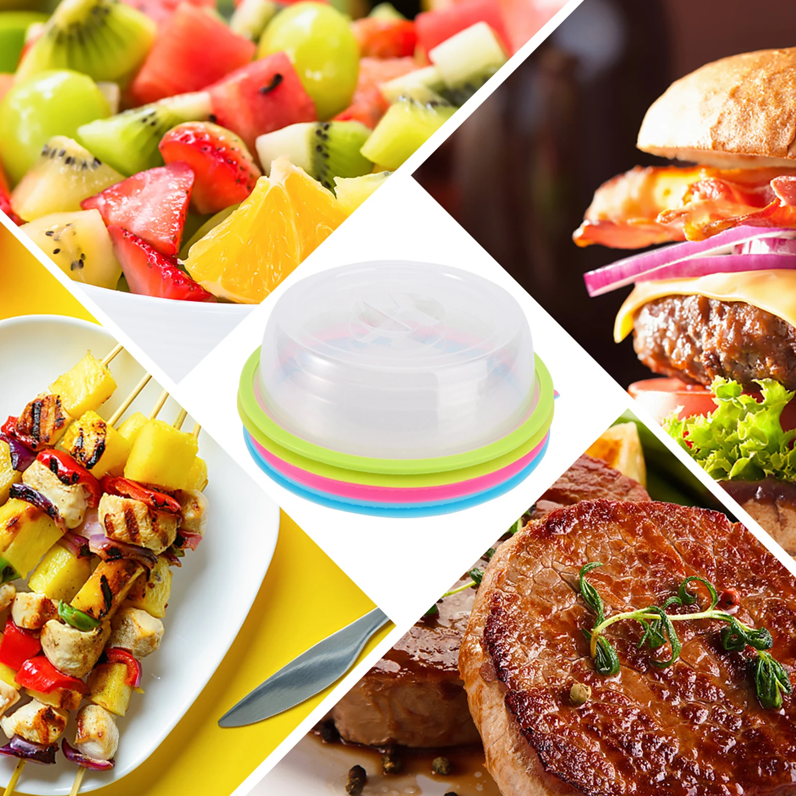 

6pcs Food Cover Premium Plastic Practical Fly Proof Seal BBQ Picnics Parties Camping Kitchen Accessories Household