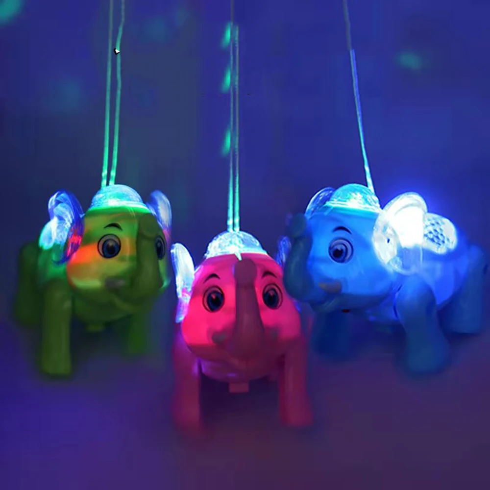 Brinquedo elefante interativo com música e luz para crianças, Brinquedo eletrônico interativo, Presente de aniversário, Elefante ambulante, 1pc