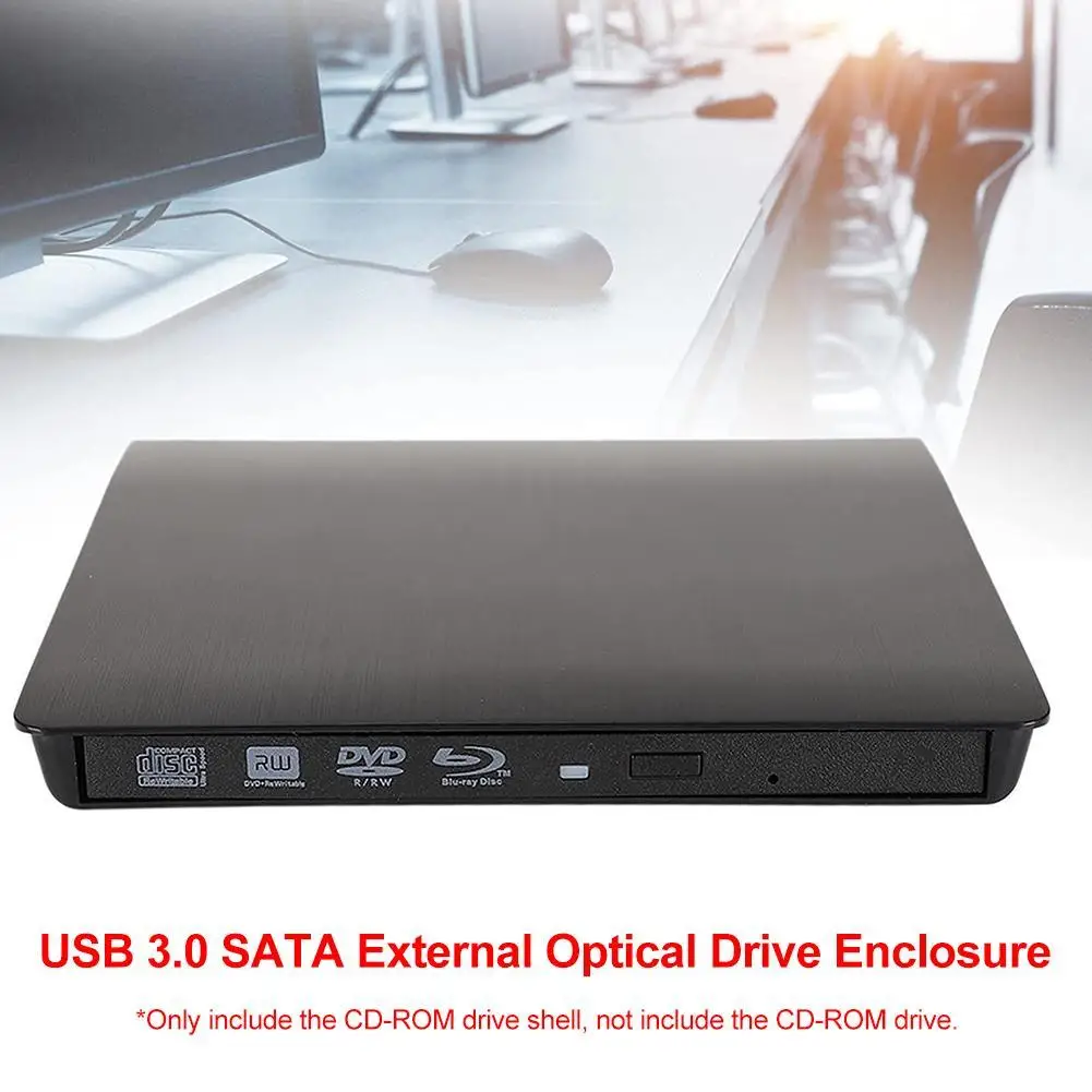 

External Optical Drives Cases DVD Drive Enclosure Case USB 3.0 Portable CD DVD RW Writer Burner Optical Player