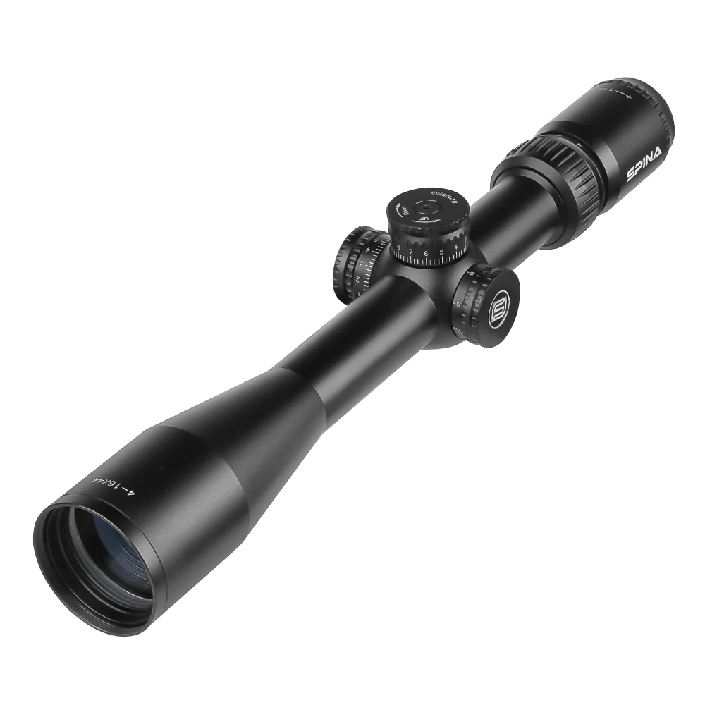 SPINA OPTICS HD 4-16x44 Scope Sight Long Eye Relief Second focal Plane Hunting Tactical BDC Etched Glass Reticle Side Parallax view 5