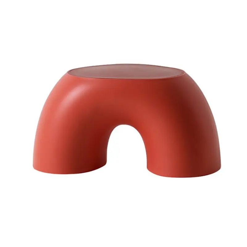 Rainbow Shape Stool Small Bench Learning Stool Plastic Game Seat, Anti-Skid Bathroom Stool Seat, Non-Slip Shoe Changing Stool