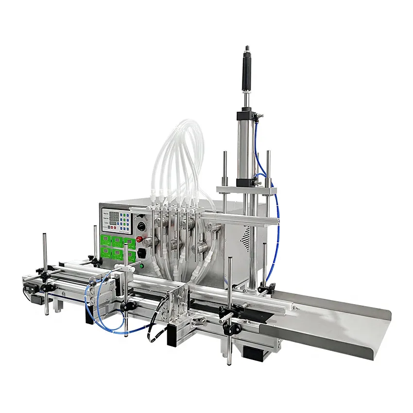 Automatic Magnetic Pump Bottle Water Packing paste liquid Filling Machine With Conveyor And Sensor For Perfume