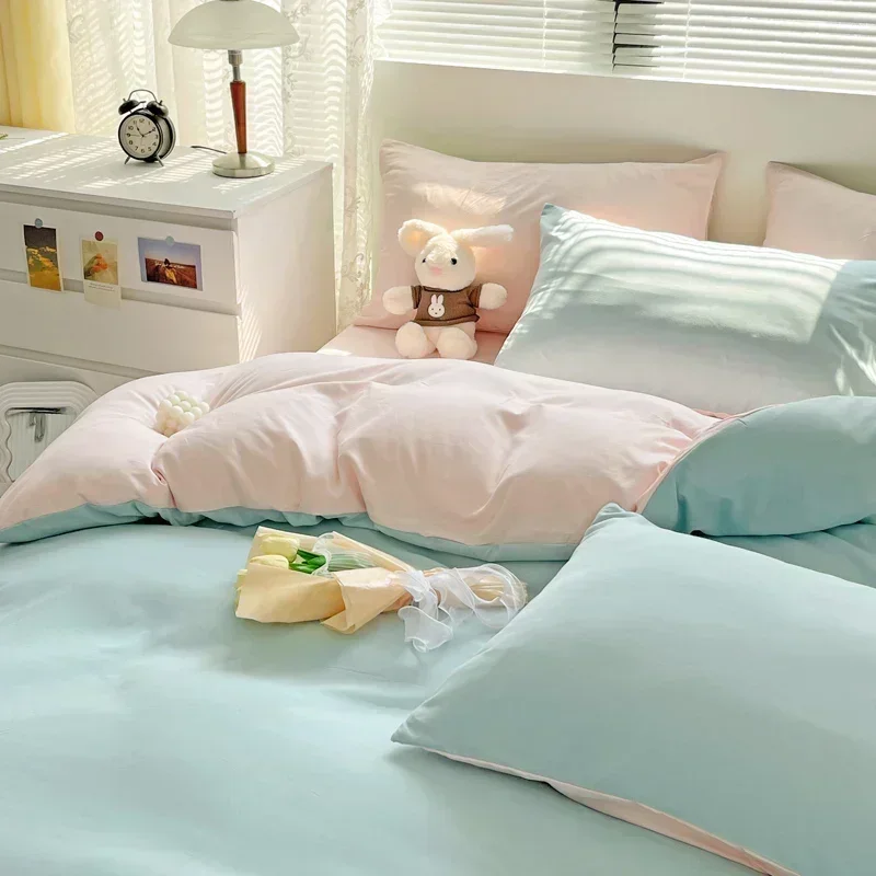 

Bed linen/bed sheets set/comforter sets/Bed duvets/Double duvet/double bed sheets set with pillows case/bedding