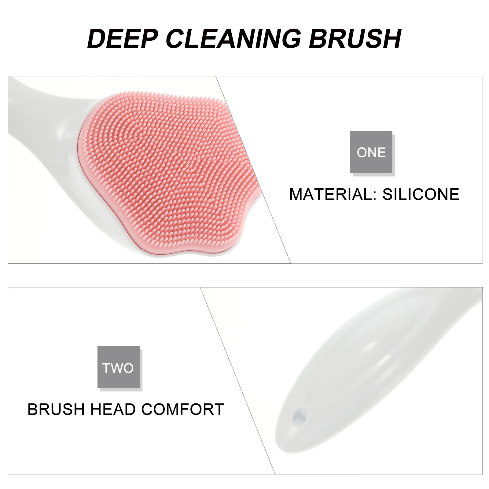 Brosse faciale en Silicone patte de chat, outil de nettoyage du visage à Long manche, nettoyage en profondeur, épurateur de Massage pour peaux sensibles