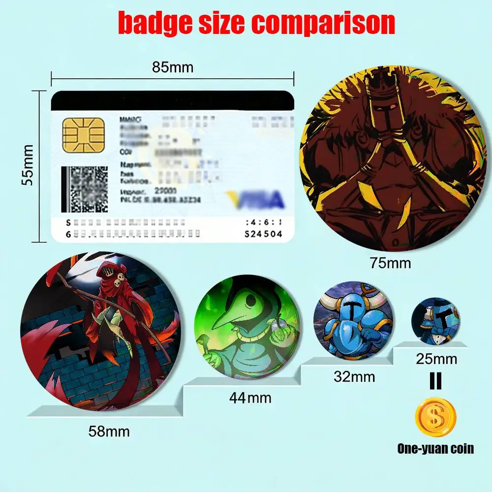 Plague Specter Shovel Knight HD Print 58mm 44mm Lapel Pins Pretty Derby Round Display Brooches Brooch Badges