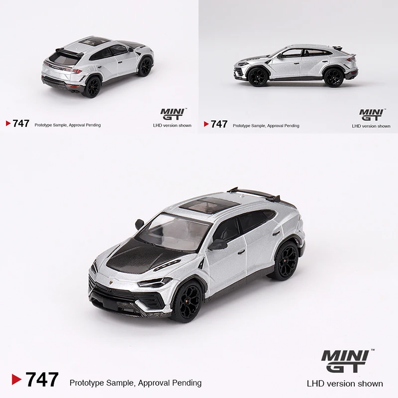 MINIGT 1/64 Lamborghini Urus Performante Grigio Nimbus MGT00747-MJ Car Alloy Diecast Metal Model Kids Xmas Gift Toys for Boys