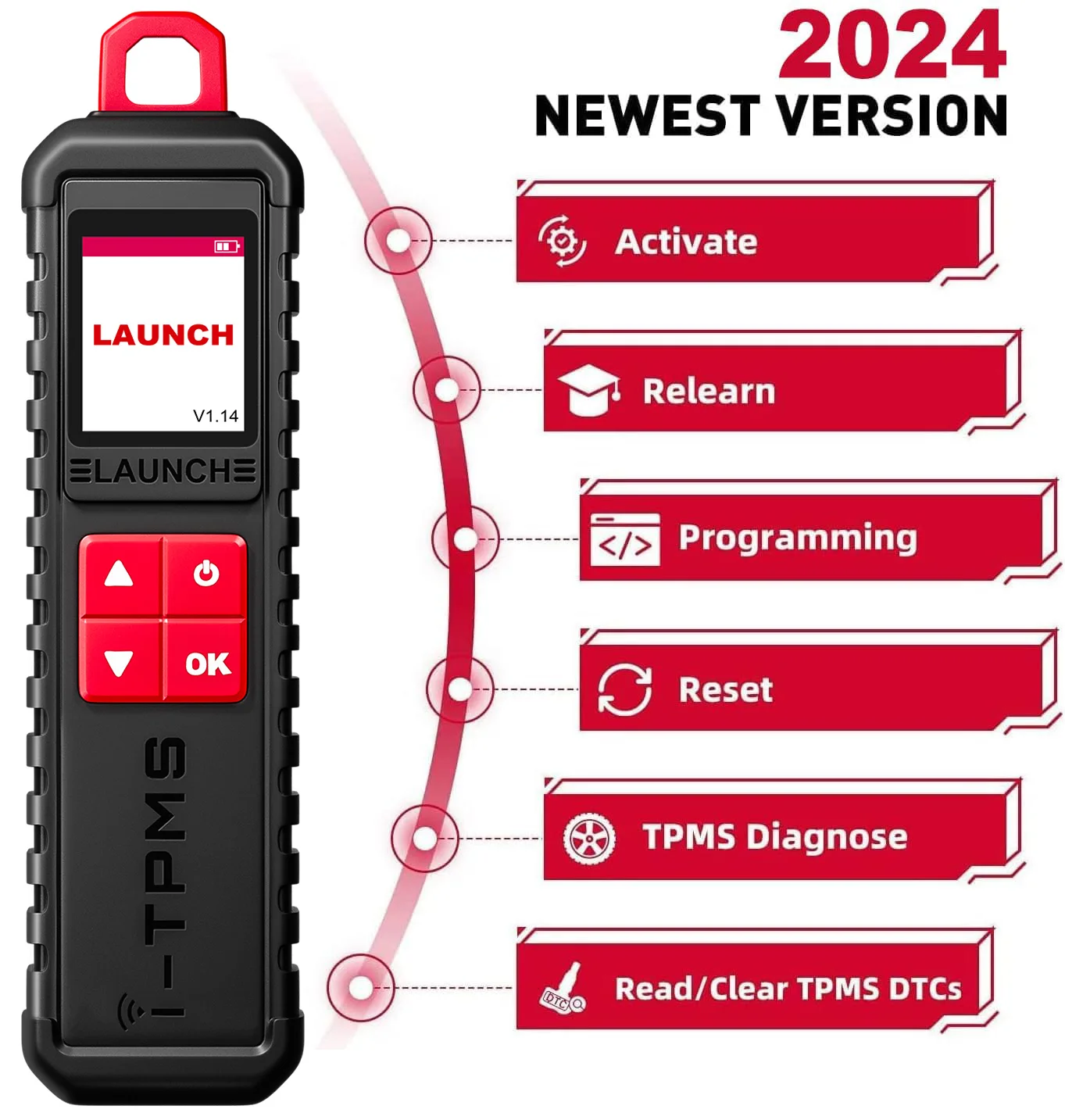 LAUNCH X431 I-TPMS Diagnostic Tool Activate/Programming/Relearn/Tire Pressure RF-Sensor Work For Android X-431 Series