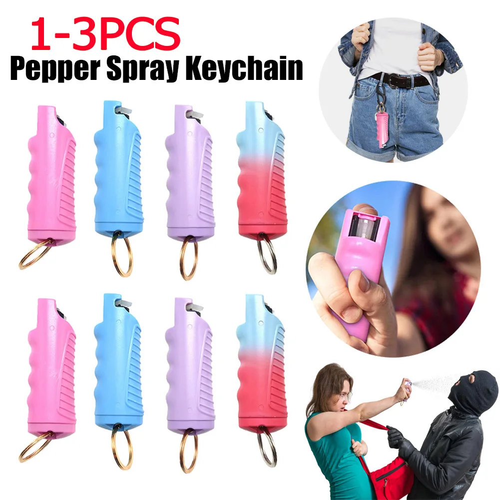 Multipurpose Protection Self Defense Spray Quick Release Women Self Defense Spray Keychain Anti-Drop Plastic Outdoor Accessories