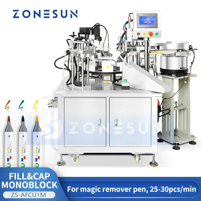 ZONESUN ZS-AFCU1M Macchina riempitrice e sigillatrice con penna magica per imballaggio monoblocco