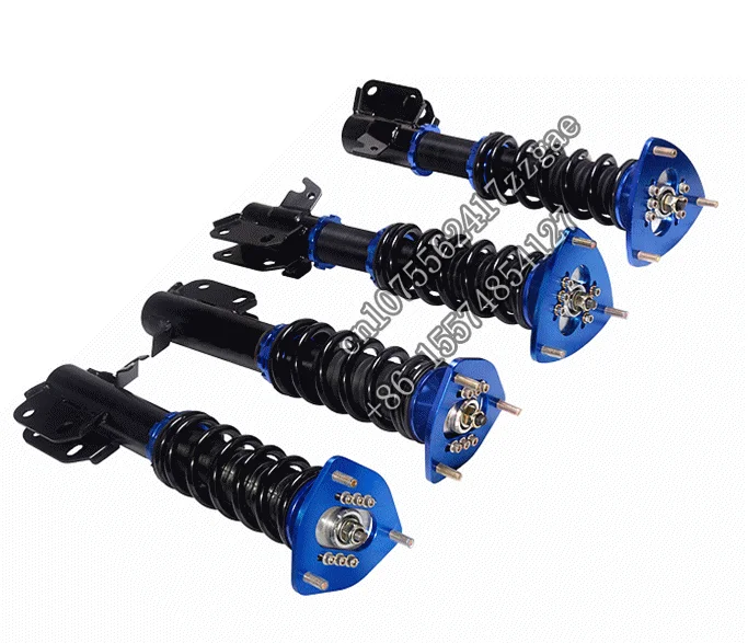 Automobile suspension shock absorption with air bags