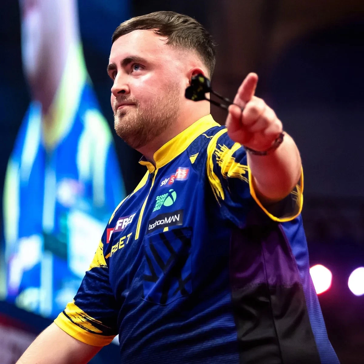 

Футболка для дартс 2026 PDC Luke Littler Darts Jersey «The Nuke» мужская, с круглым вырезом, с 3D-принтом, с коротким рукавом, спортивная, повседневная, подарок для фанатов