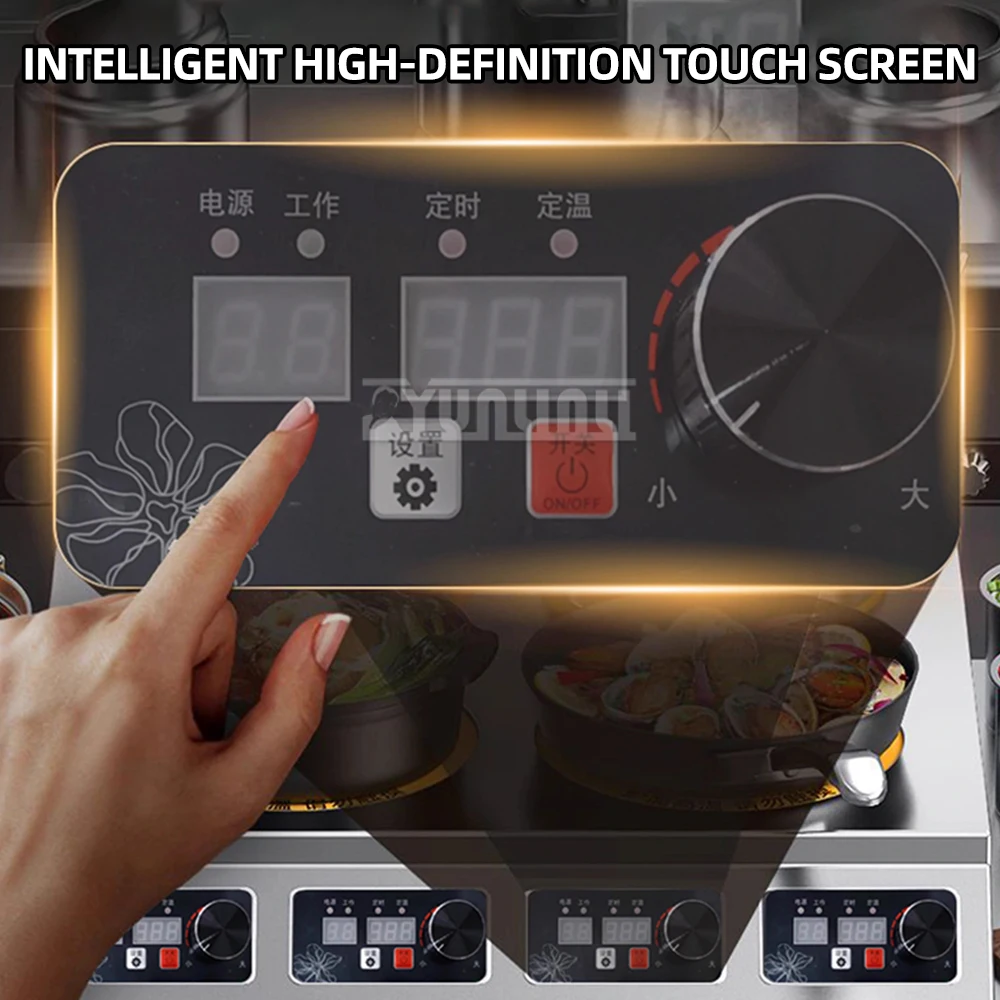 4구 전기 세라믹 스토브 상업용 사각 스토브 레스토랑 쿠첸키 주방기기 쿡탑