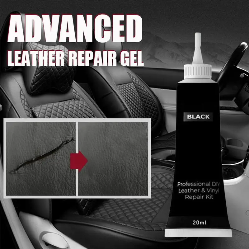 Leather And Vinyl Repair Kit - Furniture, Couch, Car Seats, Sofa, Jacket Scratch Repair Cream 2PCS Black White Drop Shipping