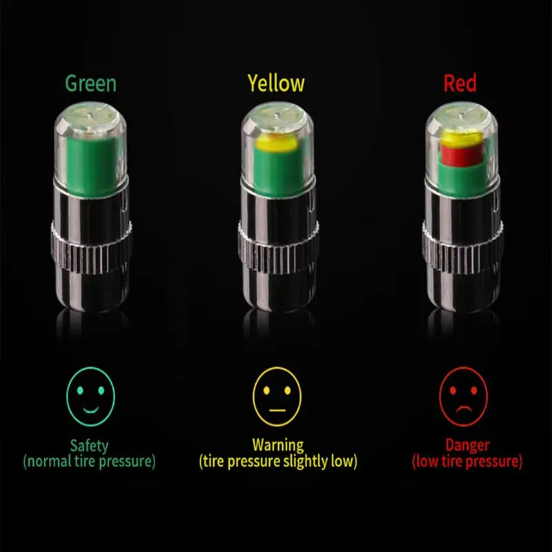 Car Auto Tire Pressure Monitor Stem Sensor Kit Pressure Indicator 2.2bar Tire Valve For Universal Cars